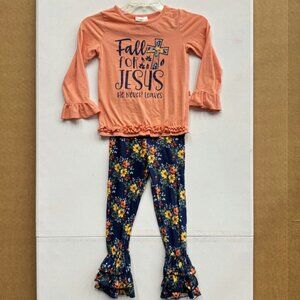 Ruffle Girl "Fall For Jesus" Outfit Girl's 2XL (7)